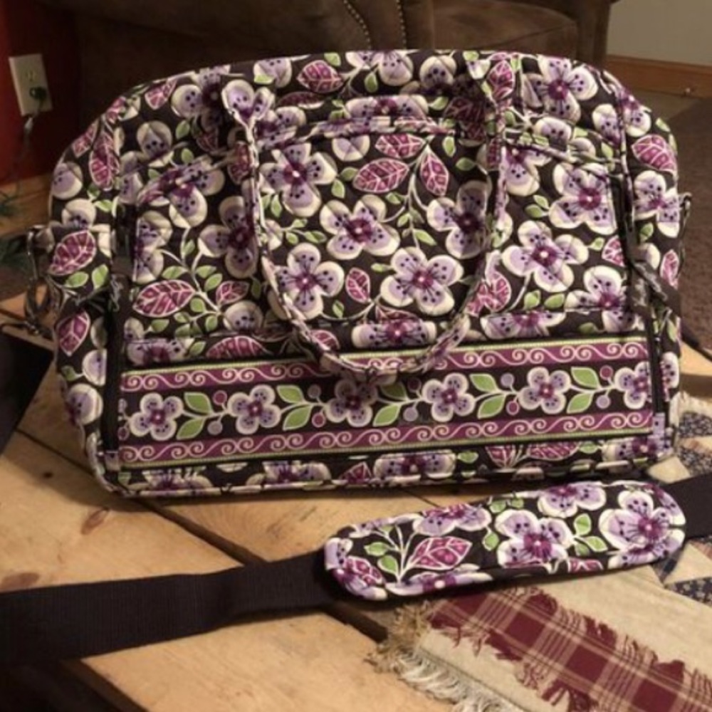 Plum Petals Metro Laptop Tote
